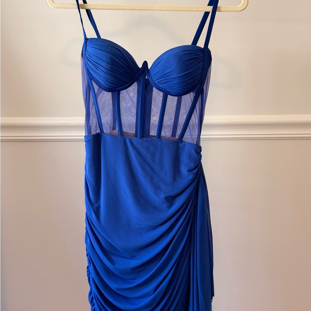 Elegant Blue Mini Dress